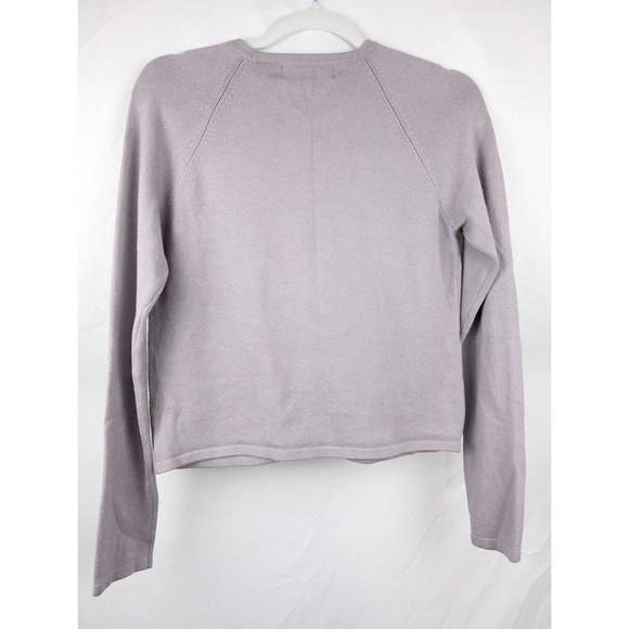 Express Silk Cashmere Lavender Beaded Cardigan Sweater M Cottagecore Fairy Twee - Picture 8 of 10